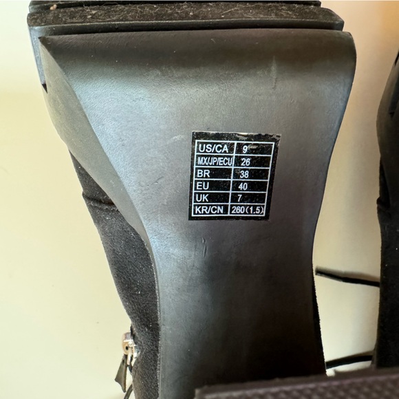 Platform heel boots size 9 black - Picture 4 of 5